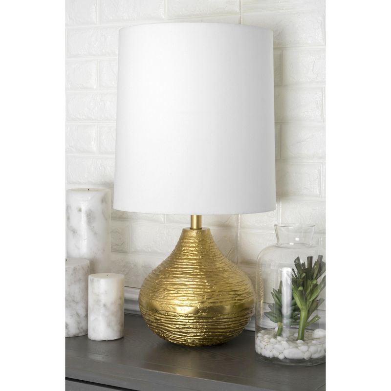 nuLOOM Wilson Aluminum 27" Table Lamp Lighting - Brass 27" H x 13" W x 13" D