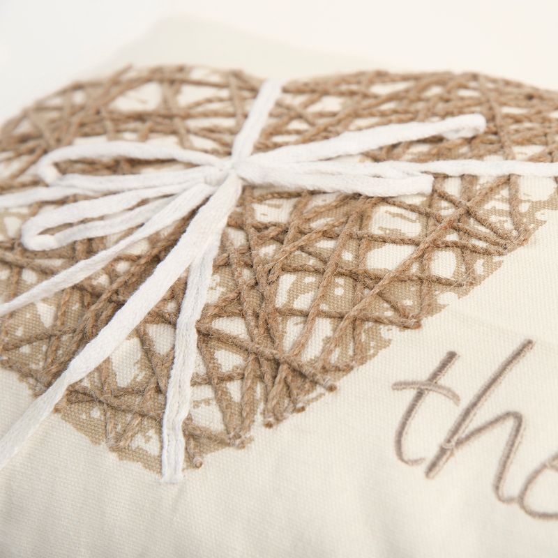 11"x21" Heart Lumbar Throw Pillow Beige - Rizzy Home