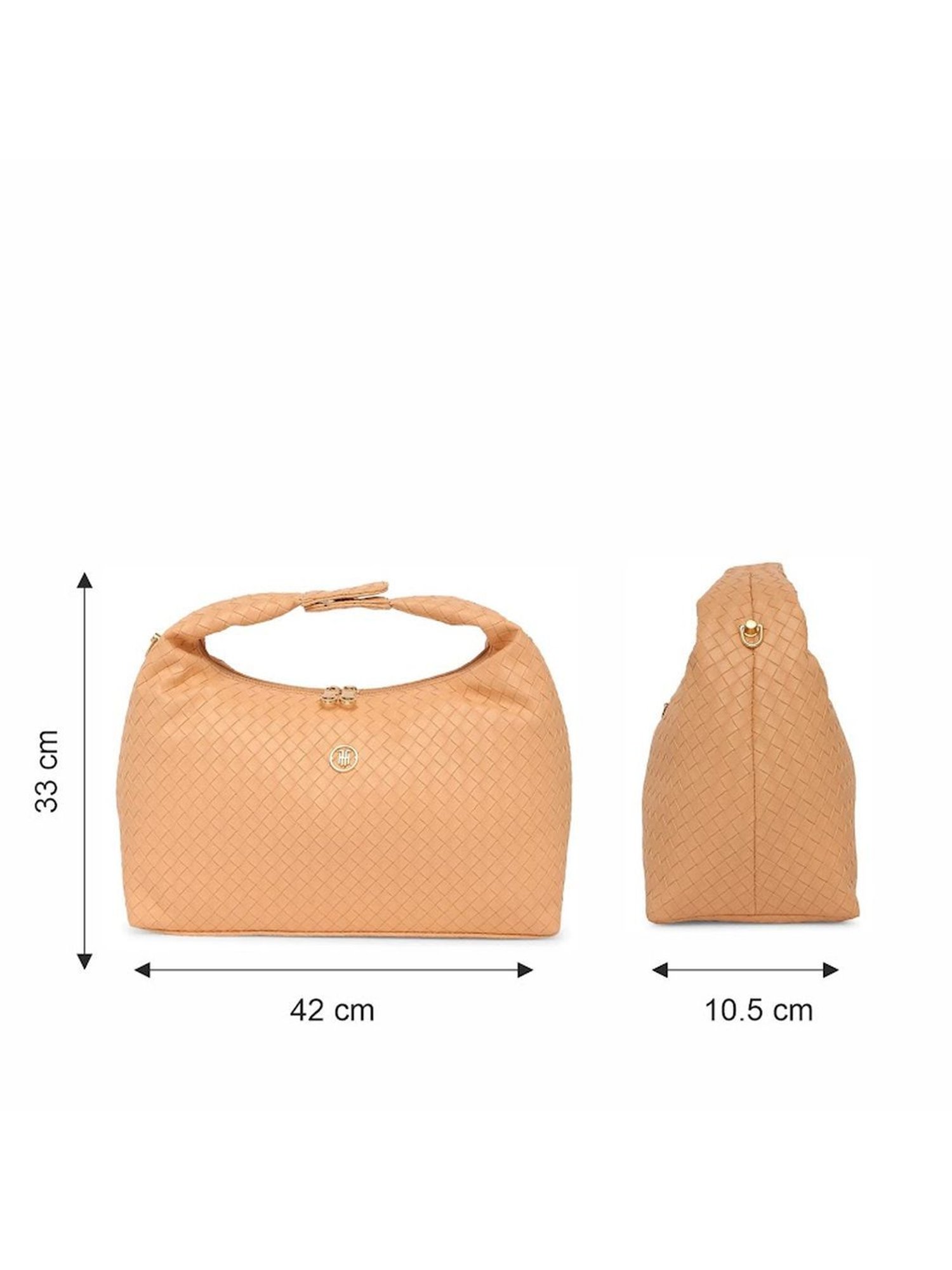 THE HOLISTIK Allure Peach Textured Medium Sling Handbag