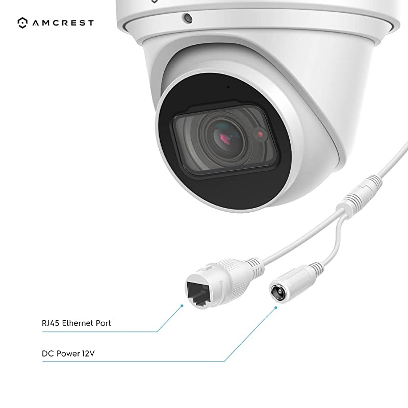 4K Optical Zoom IP Camera, Motorized Lens, 8MP Outdoor POE Camera Dome, 4X Optical Zoom Security Camera Turret, 2.7mm~12mm Lens, IP67 IK10 Vandal Resistant, Built-in Mic, (IP8M-MT2544EW)