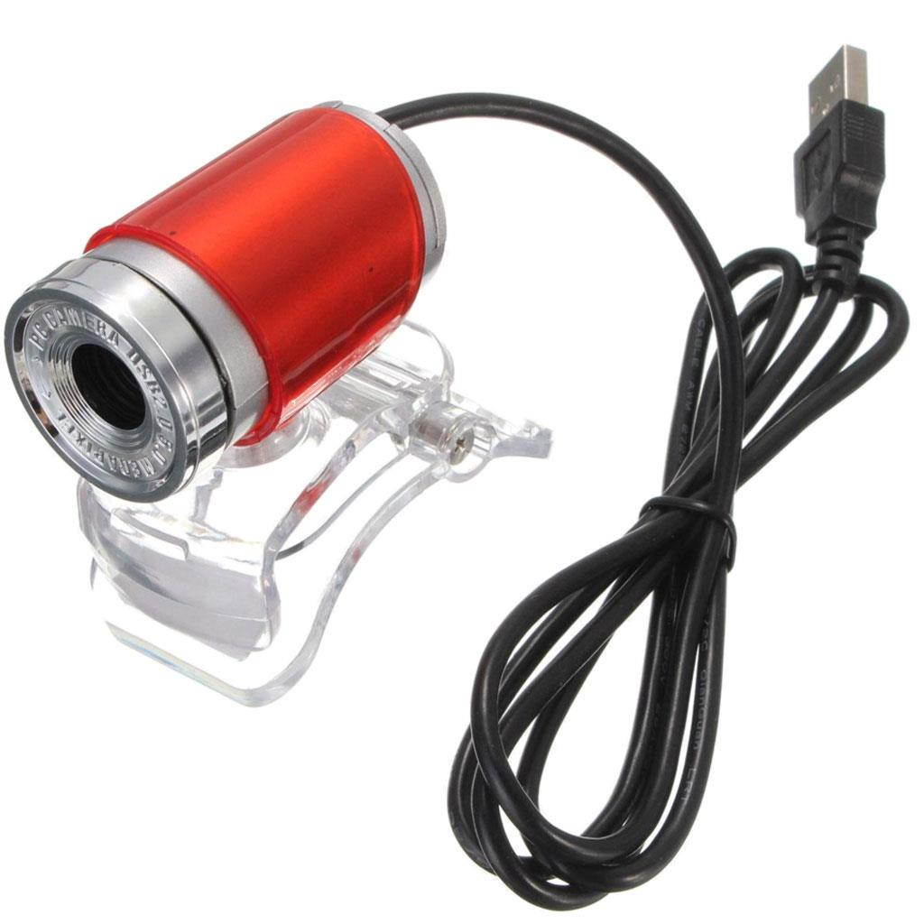 USB2.0 1.3MP HD Webcam Web Cam Camera 360 Degree for Computer Laptop PC Red
