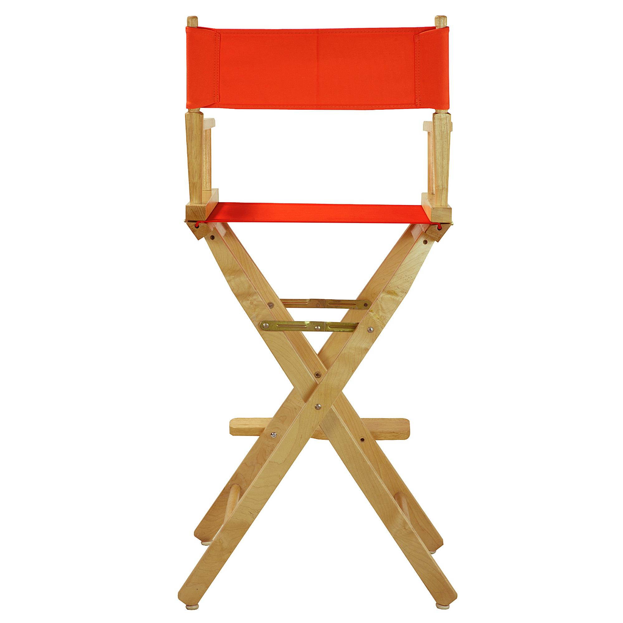 Casual Home 230-00-021-19 30 in. Directors Chair Natural Frame with Orange Canvas