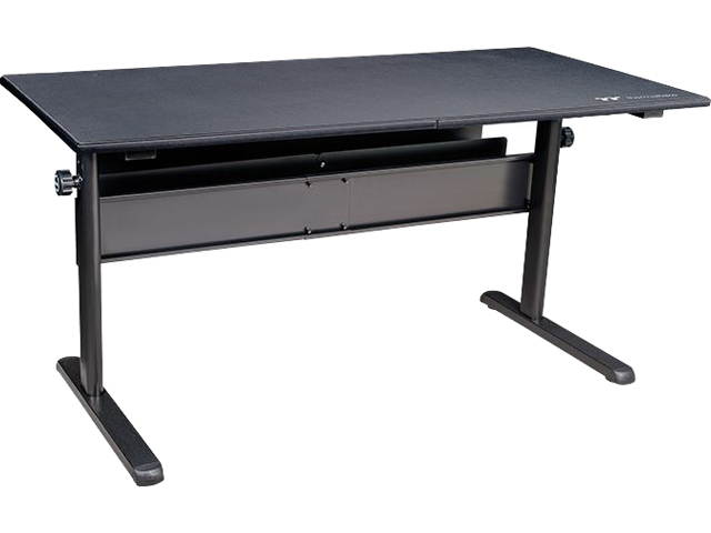 Thermaltake Tt Gaming Level 20 GT Battlestation Computer Gaming Desk Adjustable Heights Scratch Resistant Surface Full-sized Desk Mat Cable Management System GD-LBS-BRHANX-01