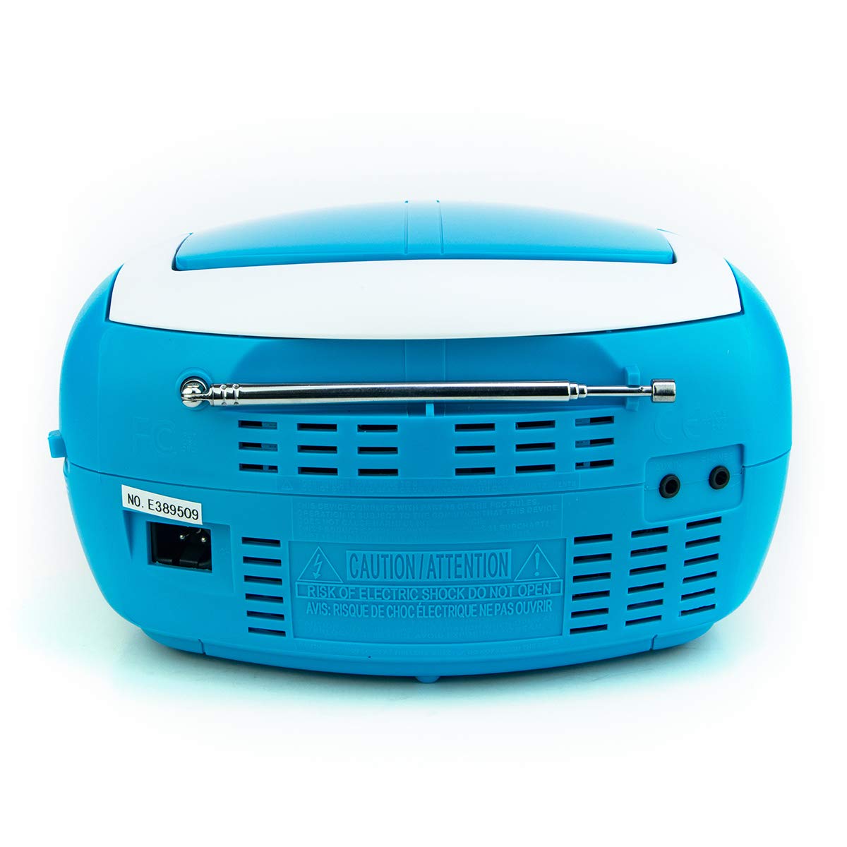 Tyler Portable Neon Blue Stereo CD Player with AM/FM Radio and Aux & Headphone Jack Line-In (TAU105-NBL)