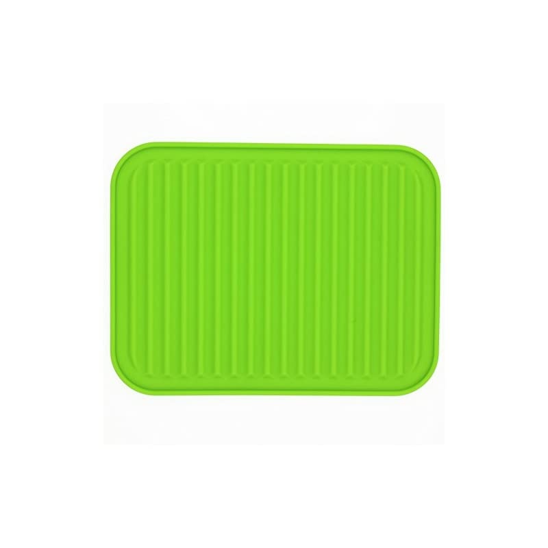 Silicone Trivets Mats for Dishes and Pots, Hot Pads for Countertops, Pot Holders, Set of 2 Color Green