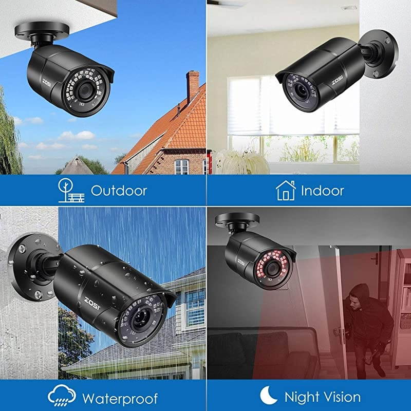 13 CMOS 1000TVL 960H CCTV Home Surveillance Weatherproof 36mm Lens with IR Cut Bullet Security Camera 36PCS Infrared LEDs100ft IR DistanceAluminum Metal Housing