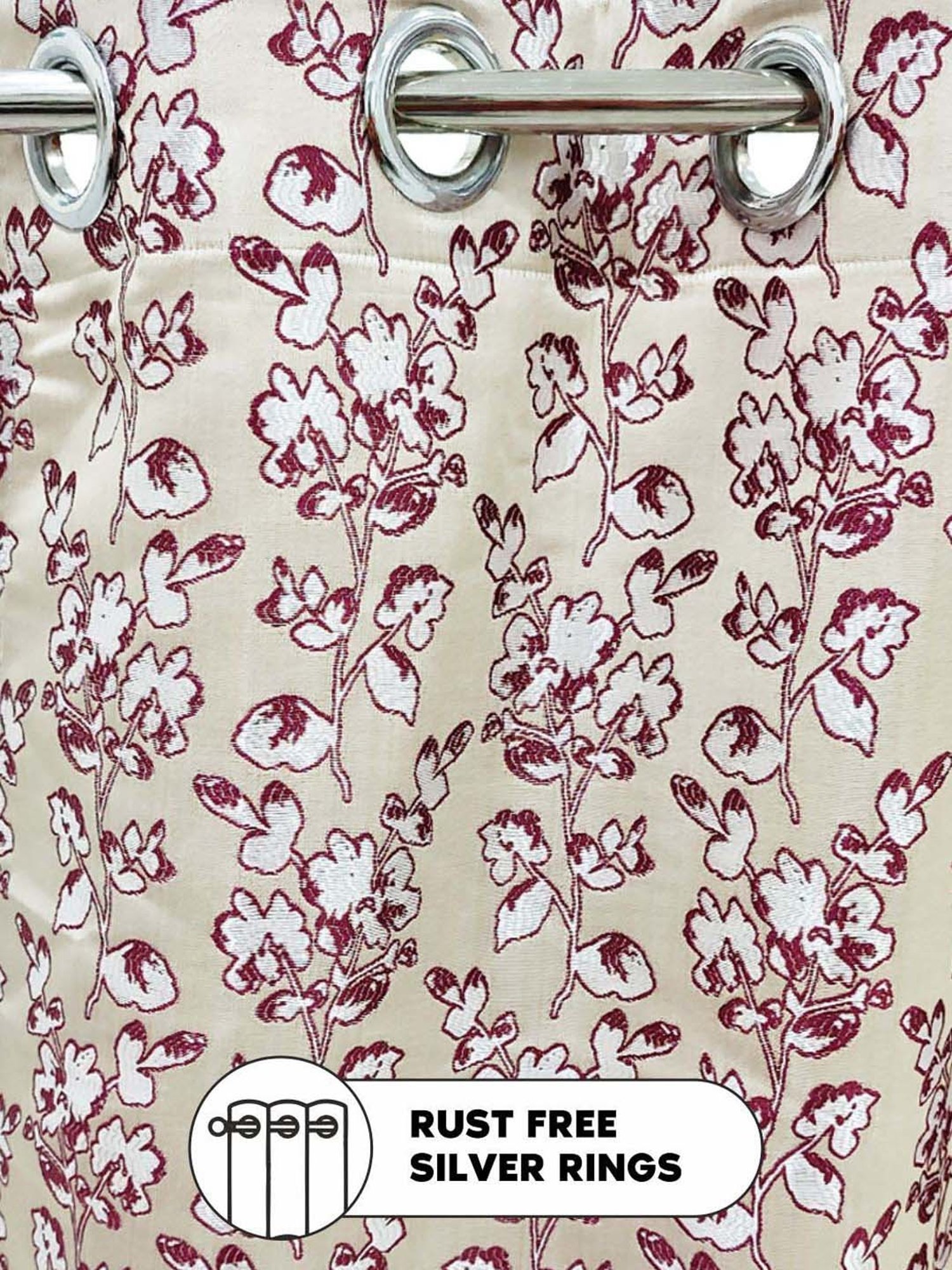 Bianca EL`PESSO Silver & Purple Faux Silk 7 Ft. Door Curtain