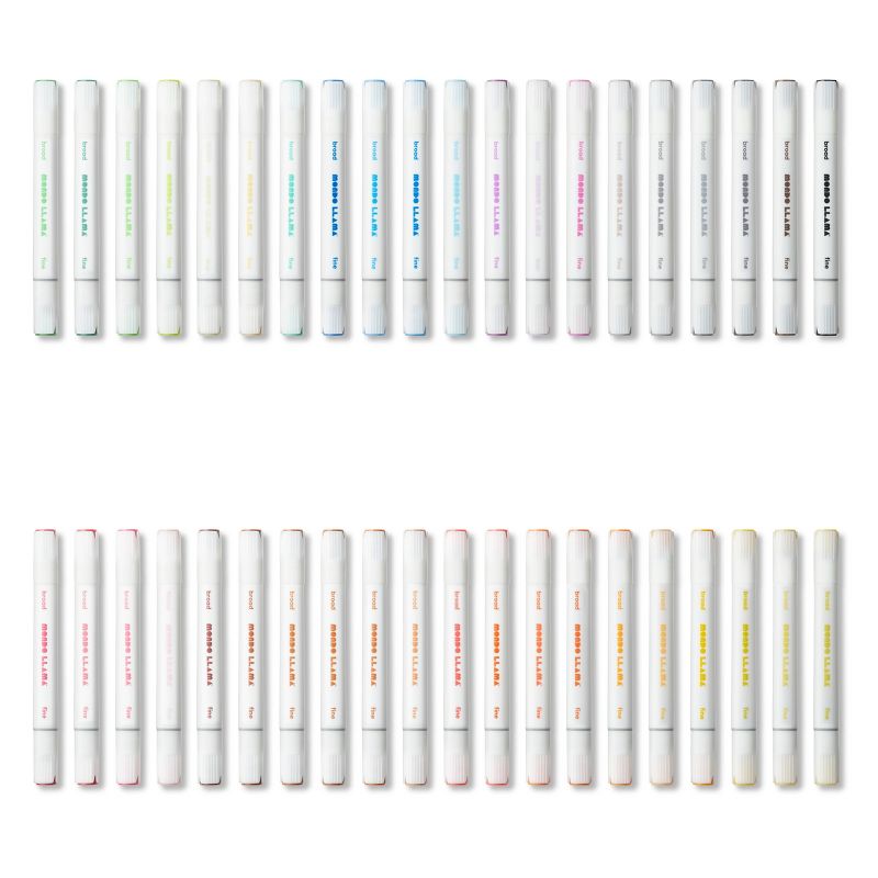 40ct Alcohol Markers Broad & Fine Dual-Tip - Mondo Llama™
