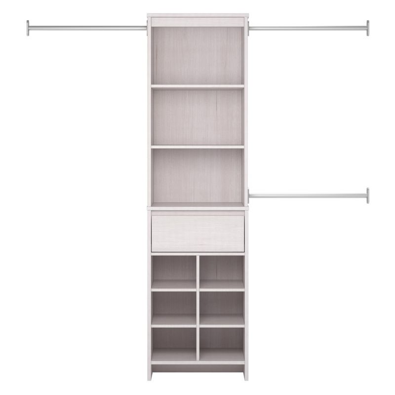 Home Basics Over the Door Metal Closet Rod, Silver