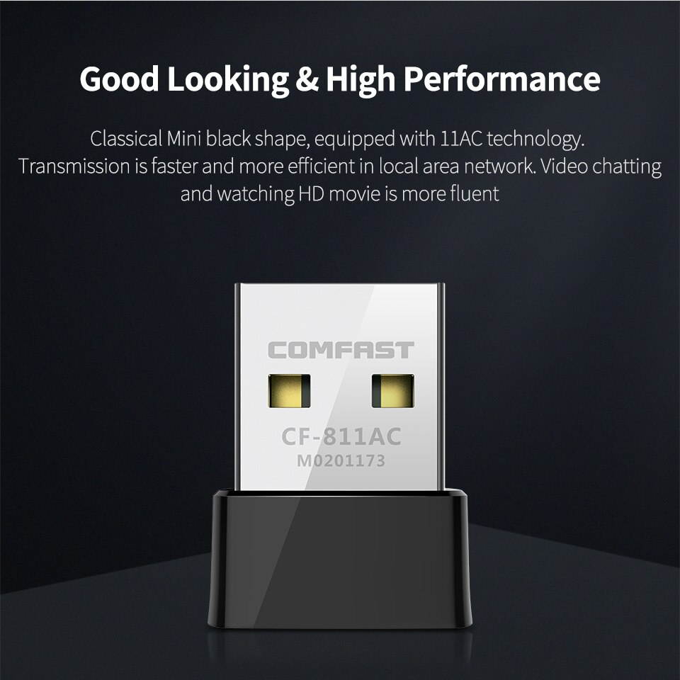 1 pcs Wireless USB WiFi Adapter 650Mbps Wi fi Antenna PC Network Card 2.4+5.8Ghz Dual Band Usb Lan Ethernet Receiver 802.11AC Emitter