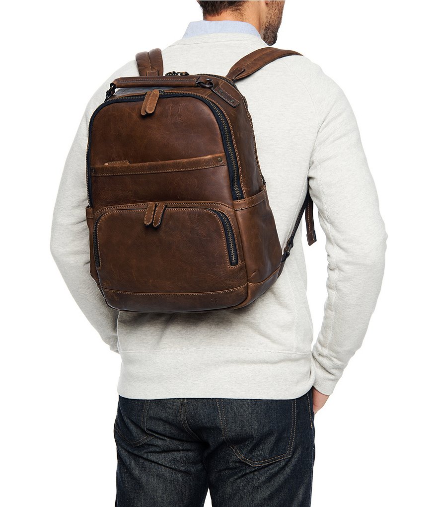 Frye Logan Burnished Leather Backpack