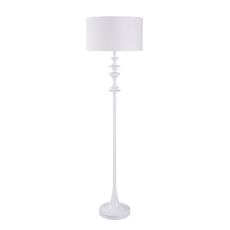 3-way Gloss Finish Claiborne Floor Lamp White - Kenroy Home