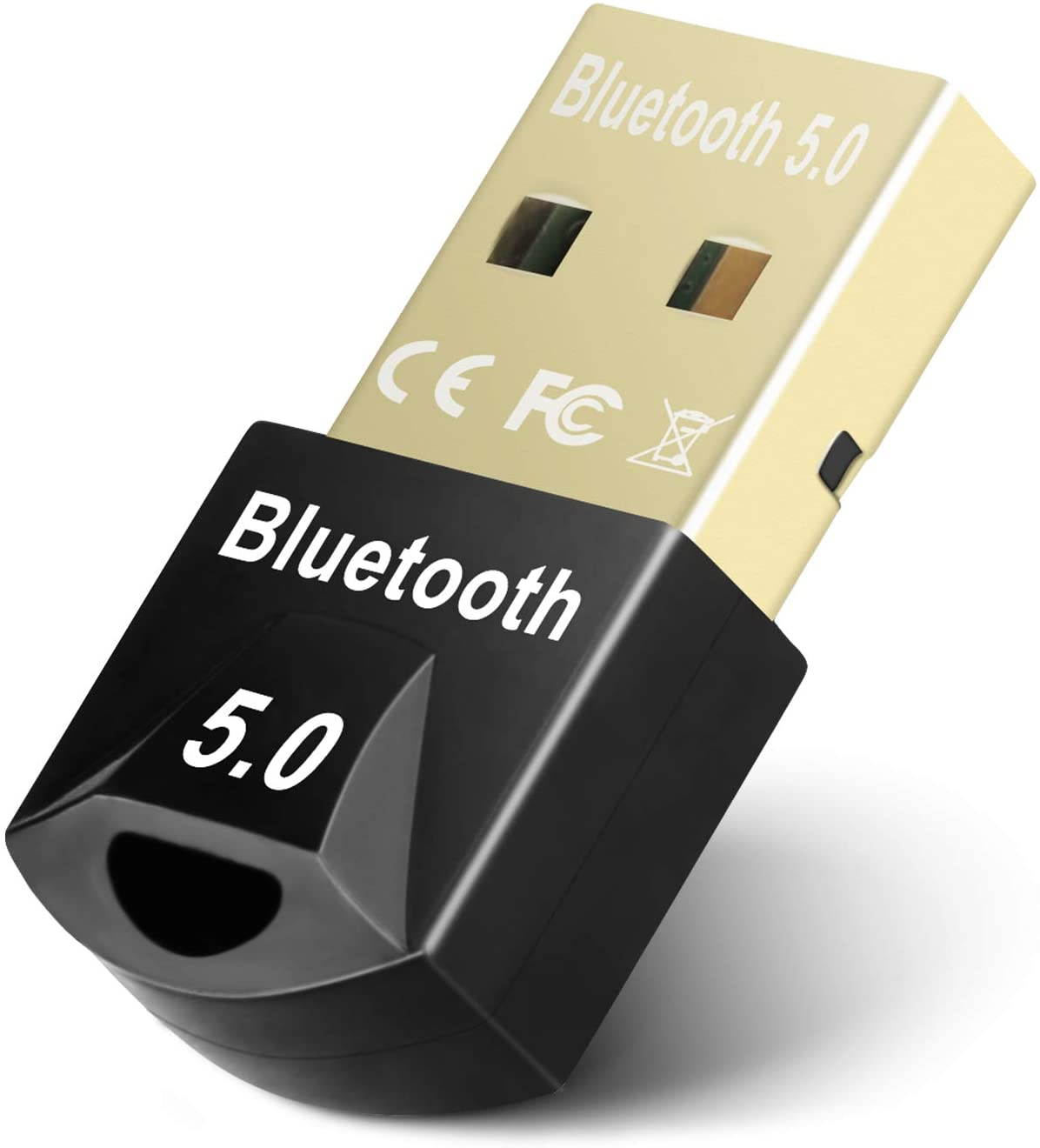 USB Bluetooth 5.0 Adapter for PC Win10/8.1/8/7/XP/Vista  Bluetooth Dongle Computer Desktop Wireless Transfer for Laptop Bluetooth Headphones Headset Speakers Keyboard Mouse Printer