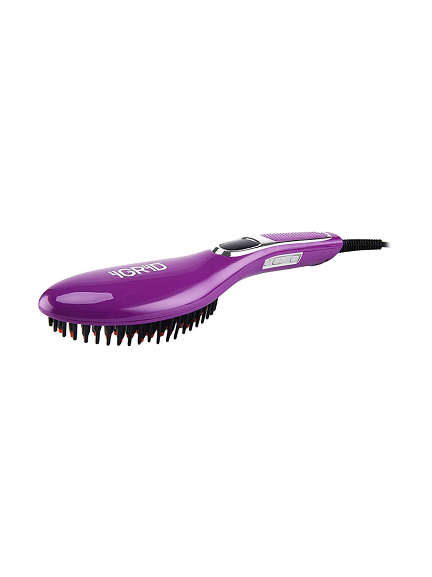 iGRiD IG-1099 Ionic Hair Straightener Brush with Ceramic Coating Plate (Purple)