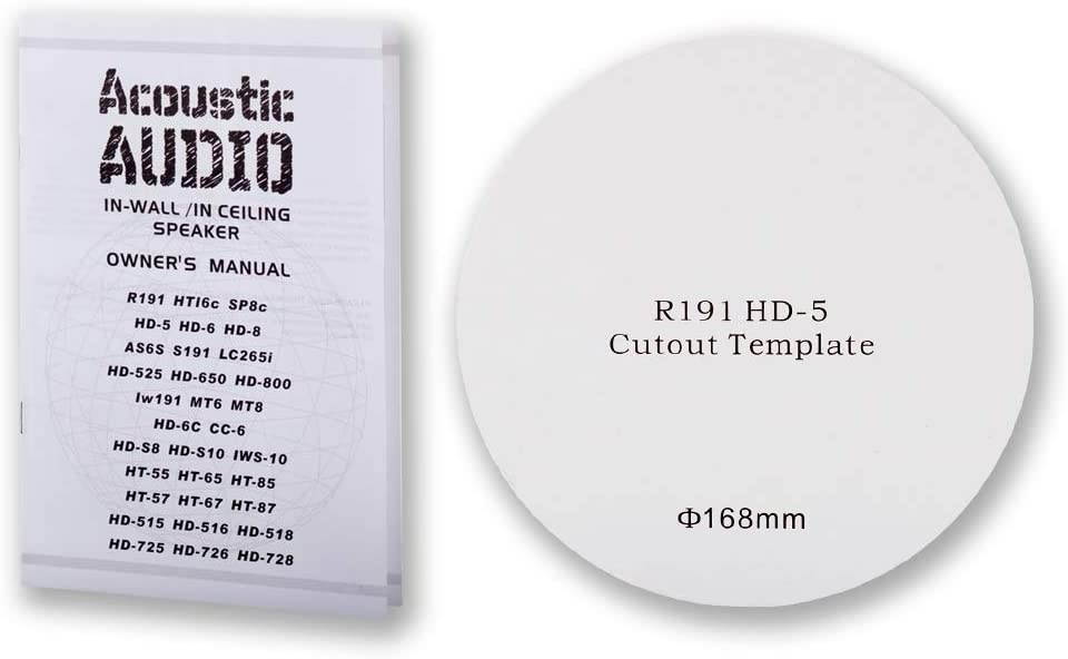 Acoustic Audio R191 in Ceiling/in Wall Speaker 2 Pair Pack 2 Way Home Theater 800 Watt R191-2PR