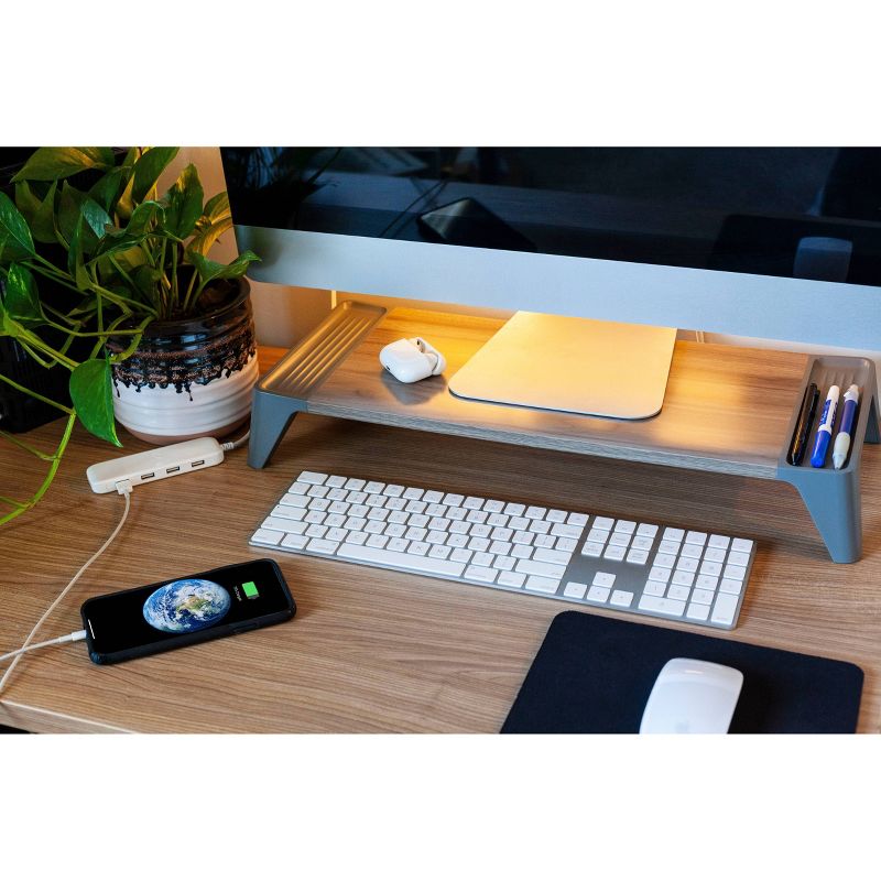 Walter Canvas Letter Tray with Drawer Blue - Bigso Box of Sweden