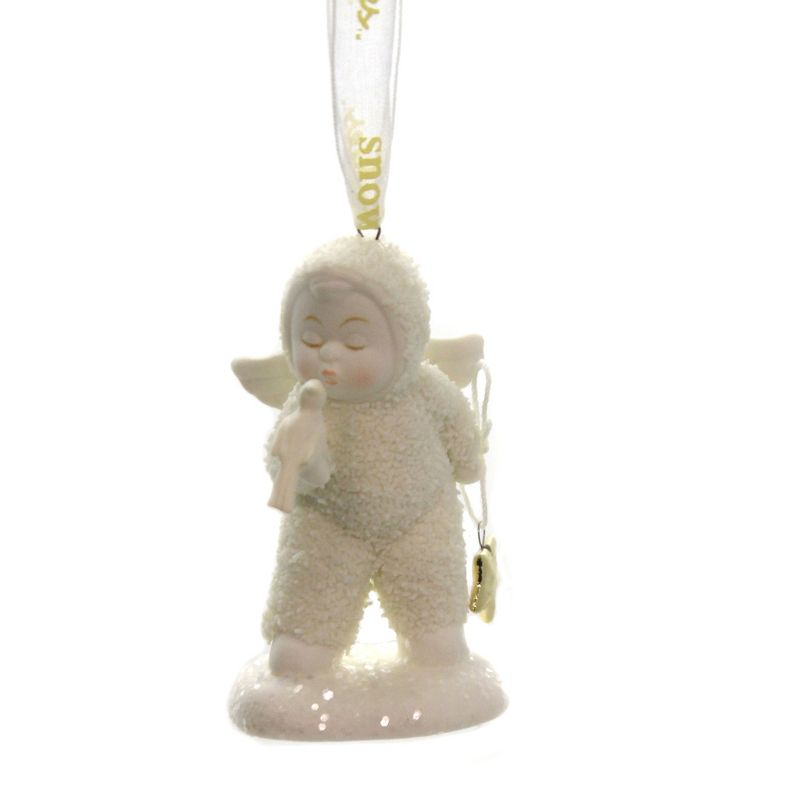 Dept 56 Snowbabies 3.0" A Kiss For Good Luck Gold Star  -  Tree Ornaments
