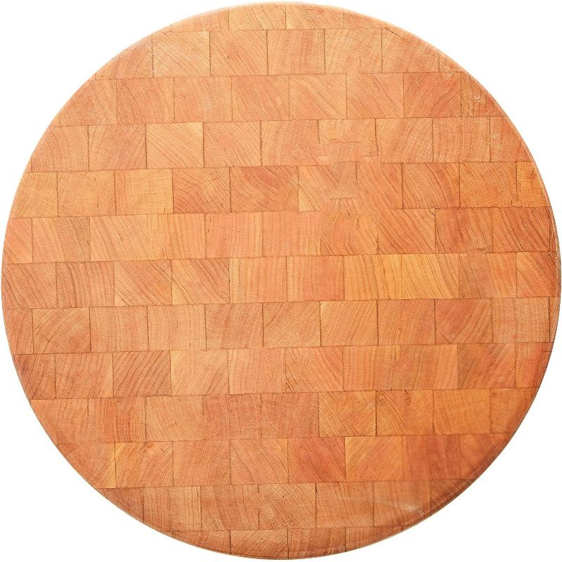 John Boos Maple Wood Edge Grain Round Chopping Block Cutting Board, 18 x 18 x 3 Inches and 3 Piece Wood Cutting Board Care and Maintenance Set