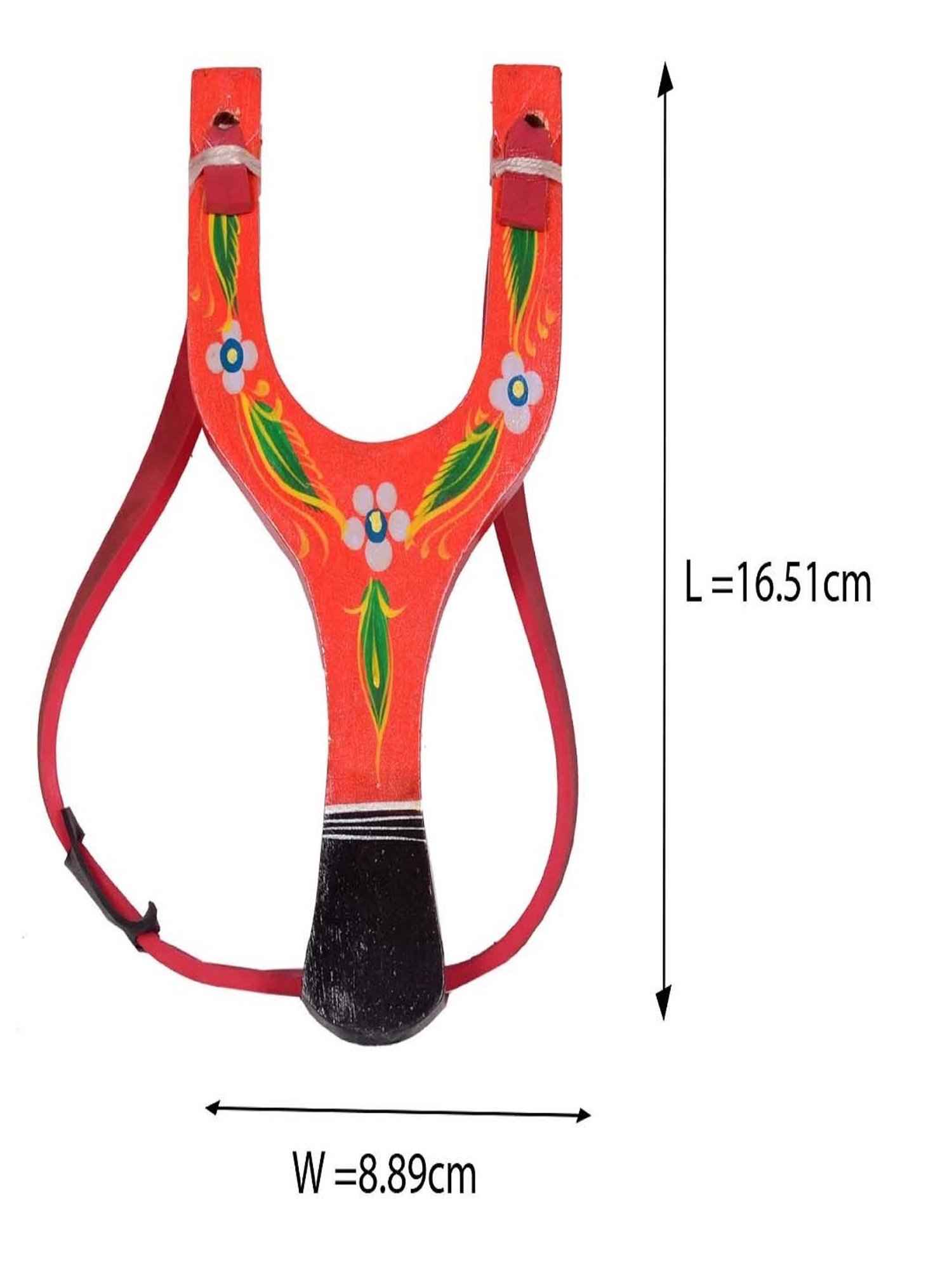 Desi Toys Kids Red & Green Wooden Slingshot