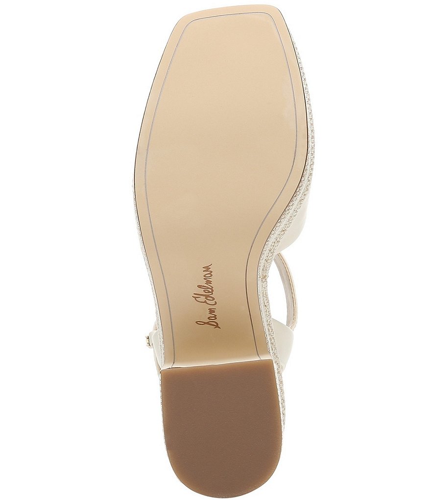 Sam Edelman Trianna Suede Quarter Strap Fabric Wrapped Platform Sandals