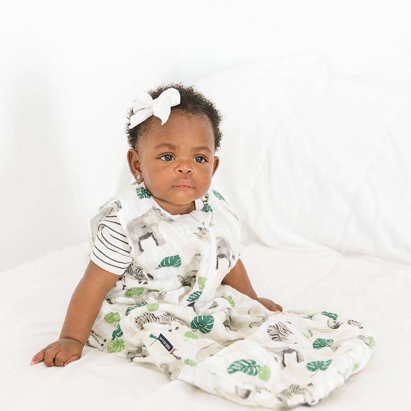 Bebe au Lait Muslin Bedtime Swaddle Wrap - 6-12 Months Jungle