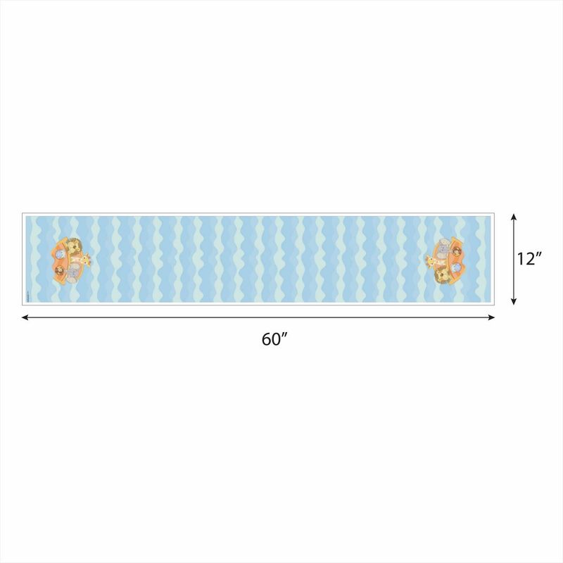 Big Dot of Happiness Noah's Ark - Petite Baby Shower Paper Table Runner - 12 x 60 inches