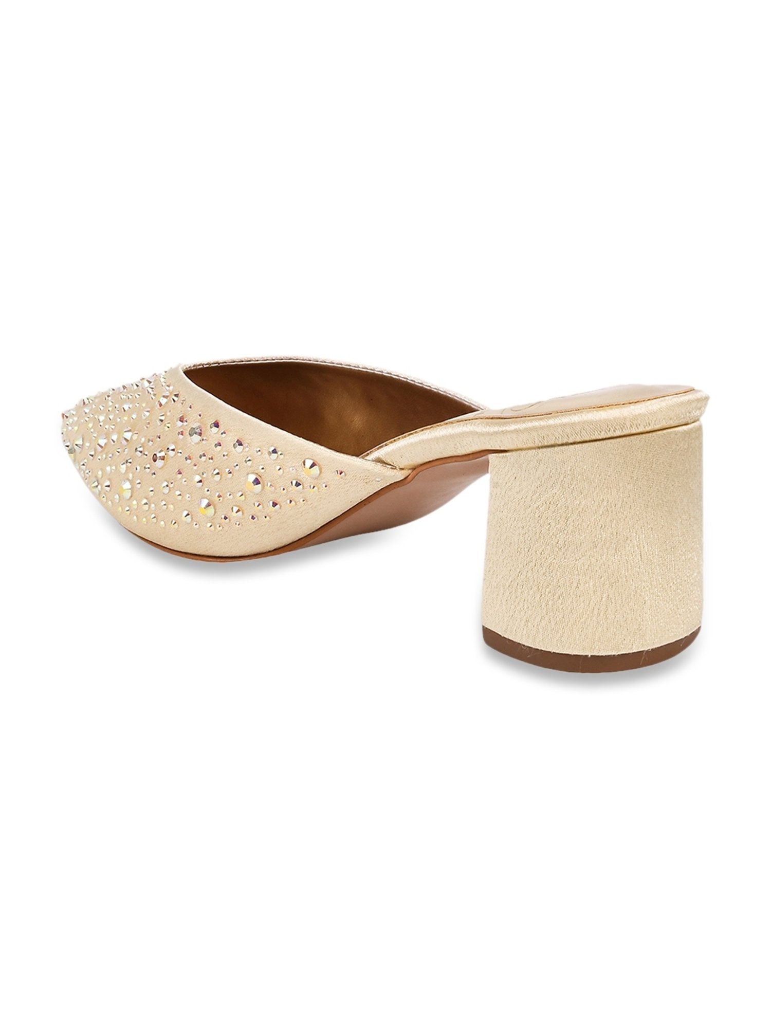The White Pole Women's Golden Mule Shoes
