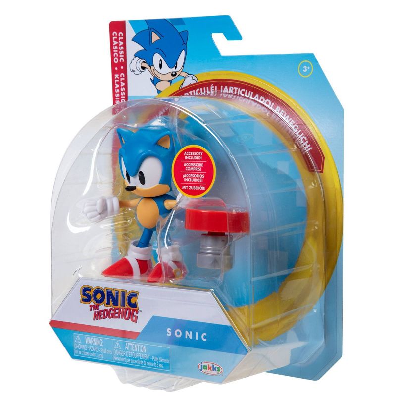 Sonic the Hedgehog 4" Figure Classic Sonic with Spring Wave 4