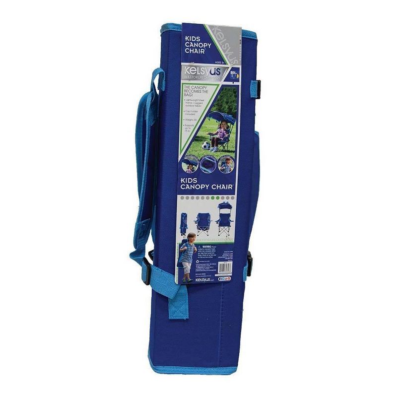 Kelsyus Kids 80316 Original Canopy Folding Backpack Lounge Chair w/ Cup Holder