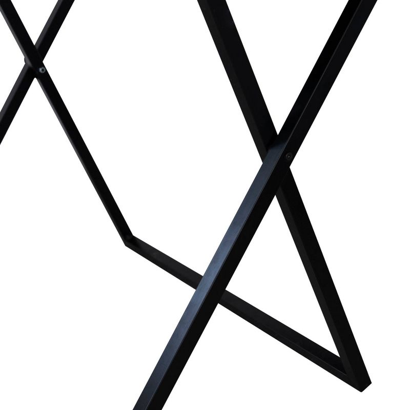 22" Folding Wooden Home Office Computer Desk with Metal Base Natural/Black - Versanora