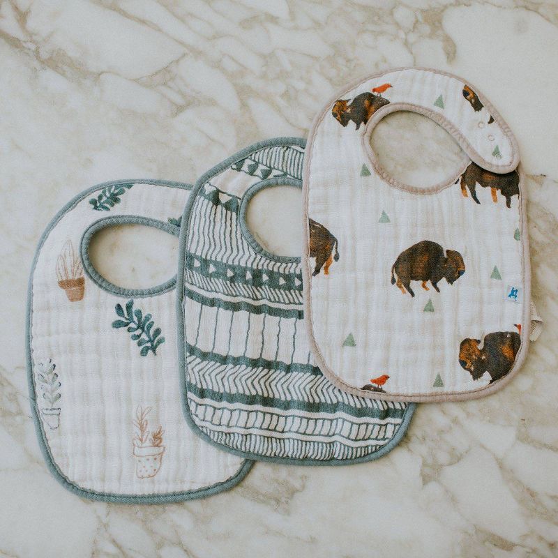 Little Unicorn Cotton Muslin Classic Bib - Bison