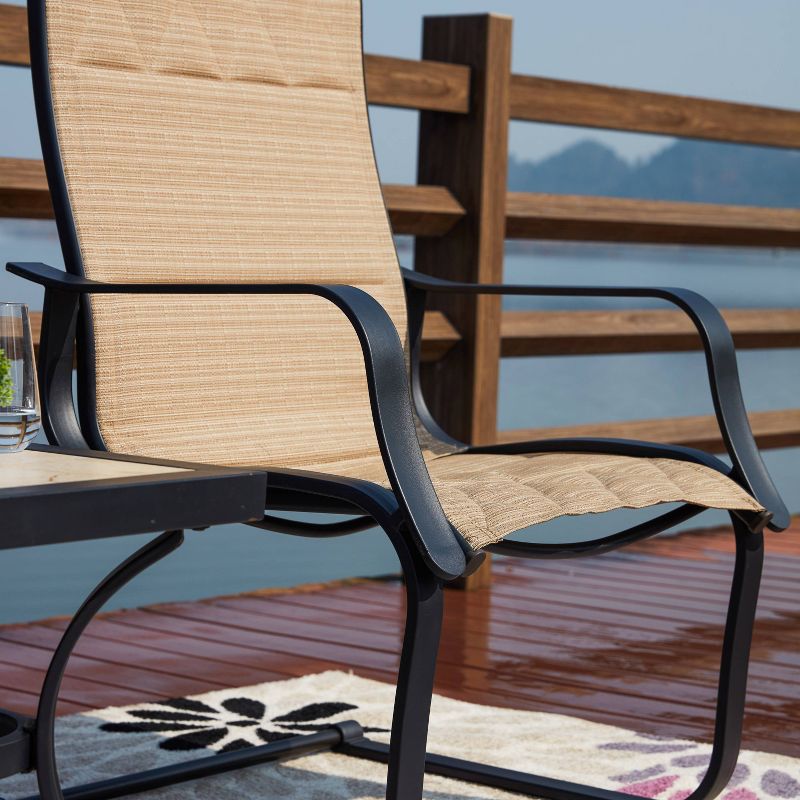 3pc Steel Patio Seating Sets Cream - Lokatse