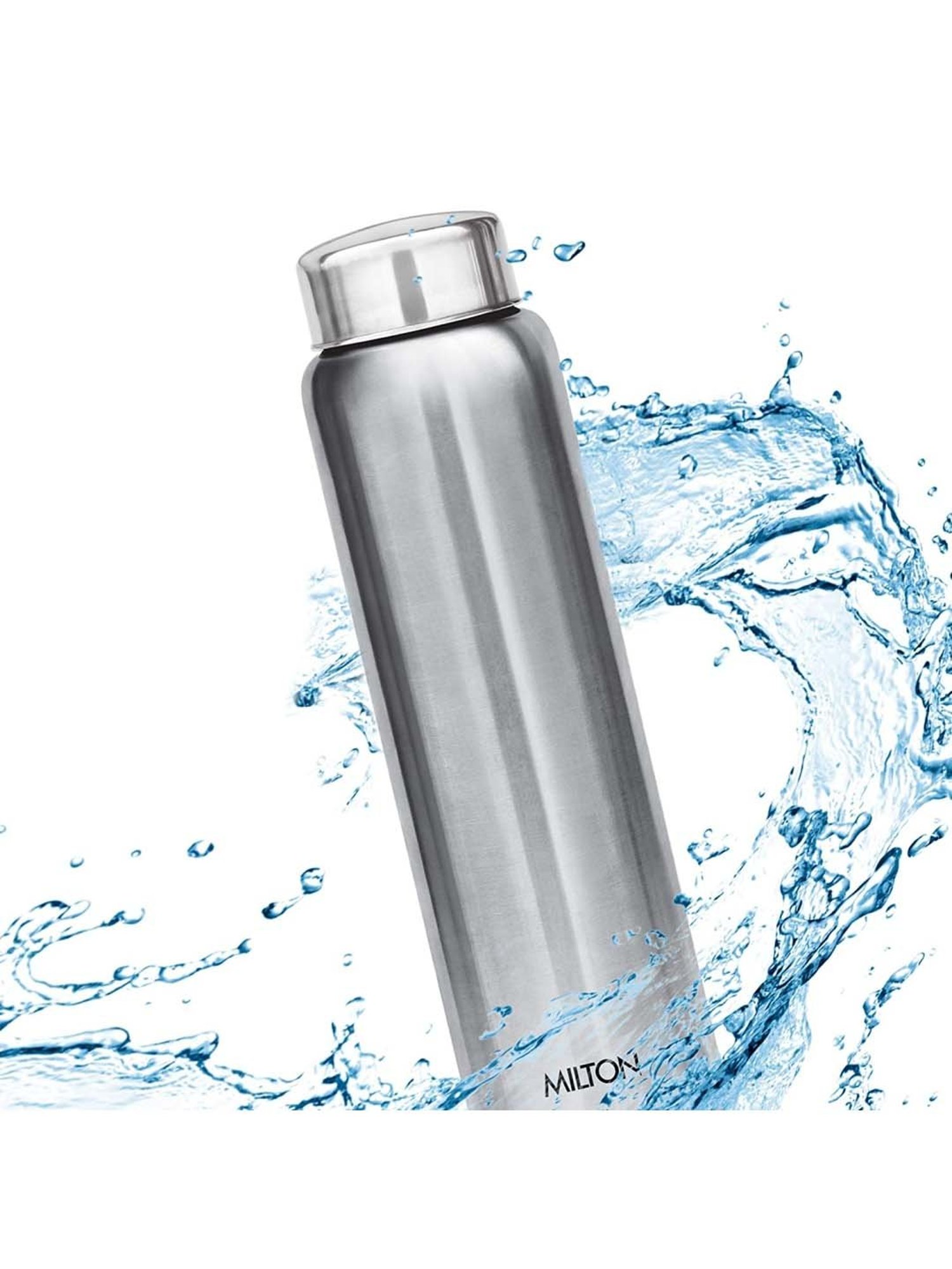 Milton Aqua Silver Stainless Steel Water Bottle (930 ml) - Set of 1
