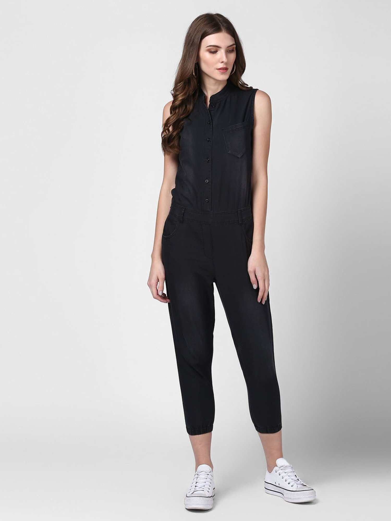 StyleStone Black Maxi Jumpsuit