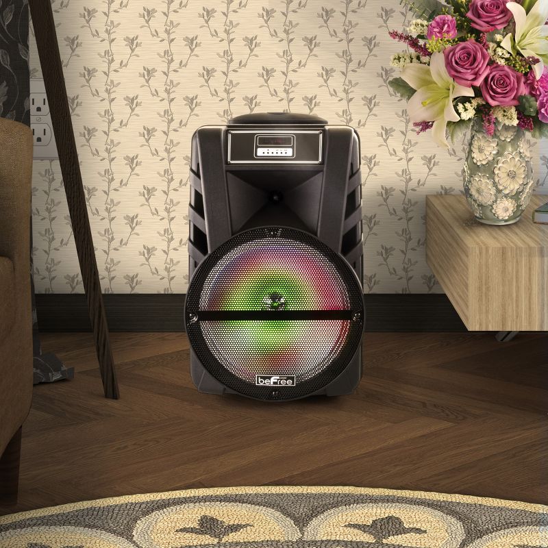 beFree Sound 12 Inch Bluetooth Rechargeable Portable PA Party Speaker