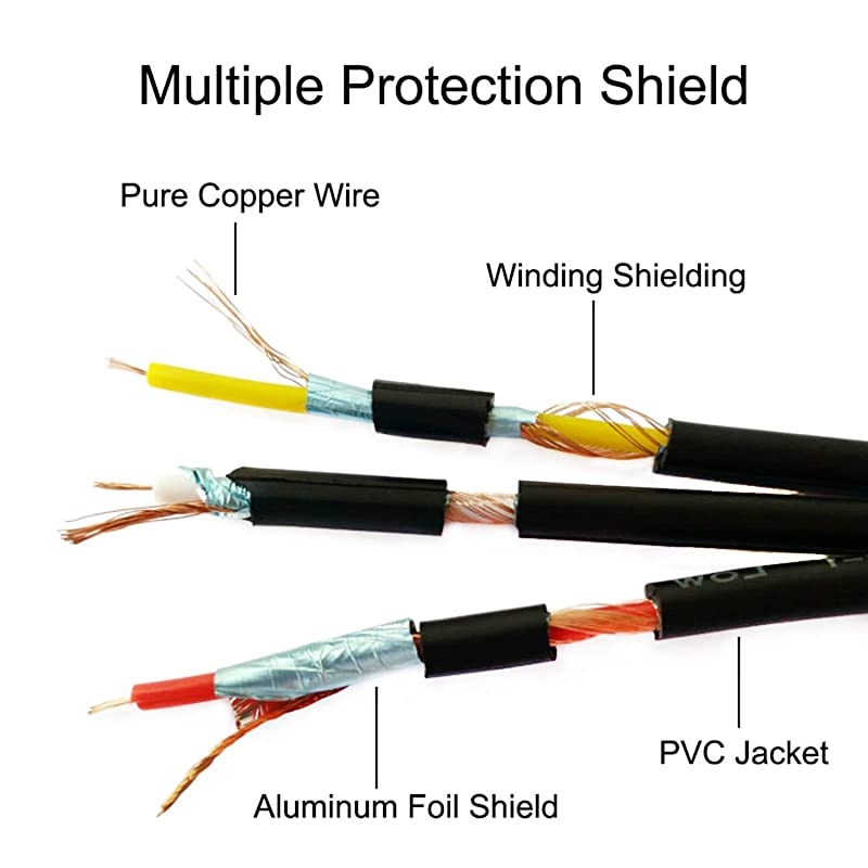 Video CableComposite Cord 100 ft RCA to RCA MMx3AV Cable for TVDVDVCD etd