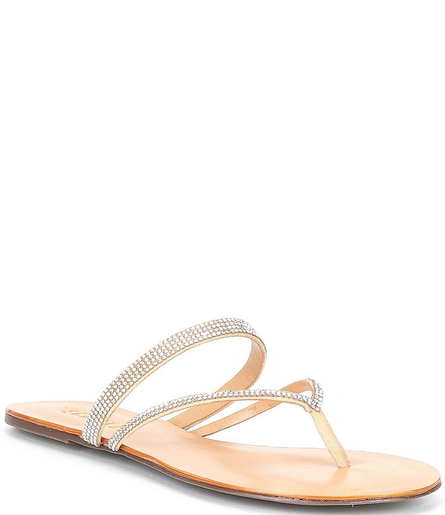 Schutz Toven Jewel Embellished Suede Sandals