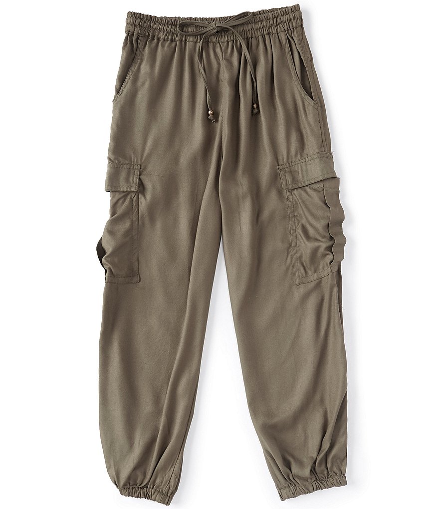 Angie Big Girls 7-14 Tie-Waist Cargo Jogger