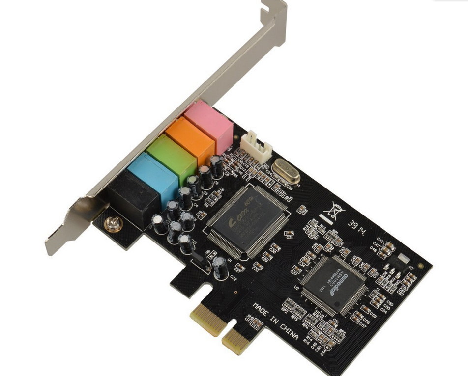 Desktop PC Sound Card PCI-e Express 5.1 PC Sound Card 6 Channel Surround 3D Audio CMI8738