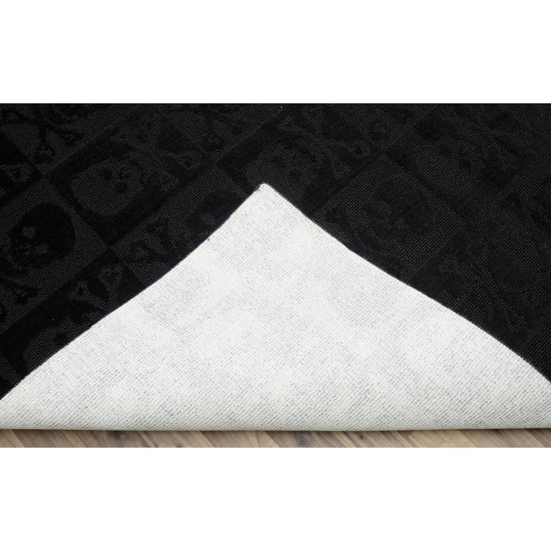 Garland Skulls Area Rug - Black (7'6"X9'6")