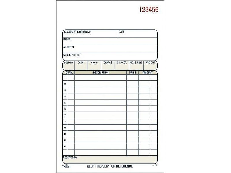 Adams 2-Part Carbonless Sales Orders Pad, 4.19W DC4705-3