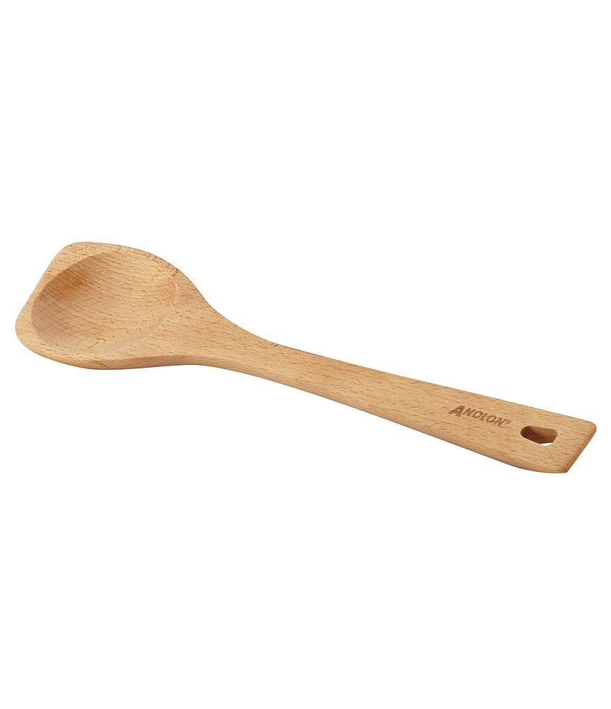 Anolon Advanced Home Hard Anodized Nonstick Bronze Covered Wok with Handles and Wooden Spoon