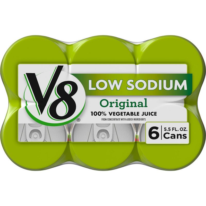 V8 Original Low Sodium 100% Vegetable Juice - 6pk/5.5 fl oz Cans