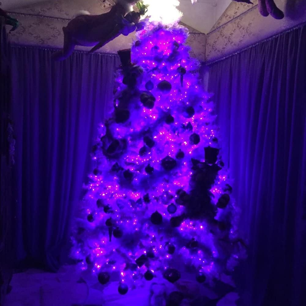 ER CHEN 99ft Led String Lights, 300 Led Fairy Starry Lights on 30M Silvery Copper Wire String Lights for Christmas (Purple)