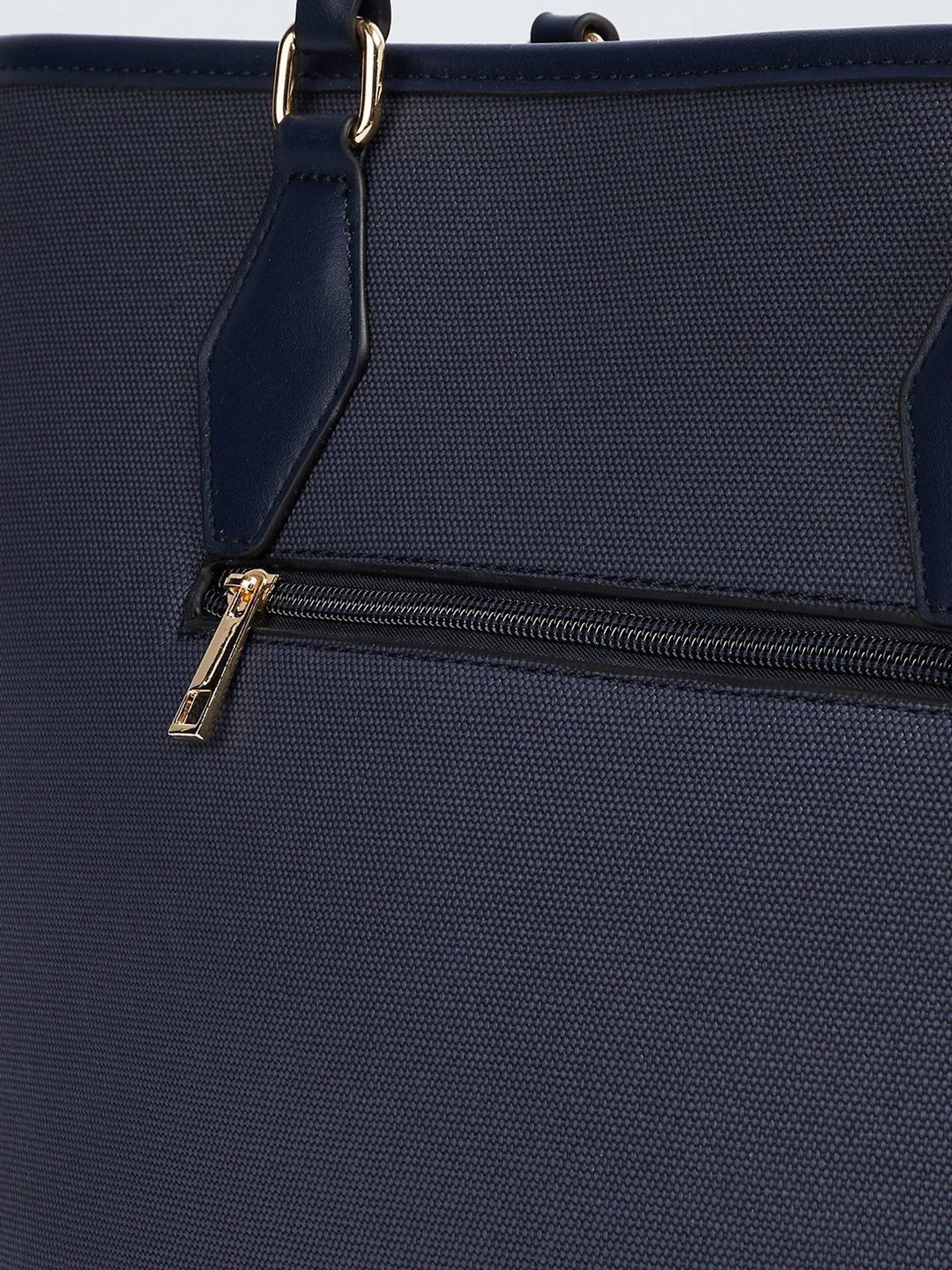 Code by Lifestyle Navy Textured Tote Bag