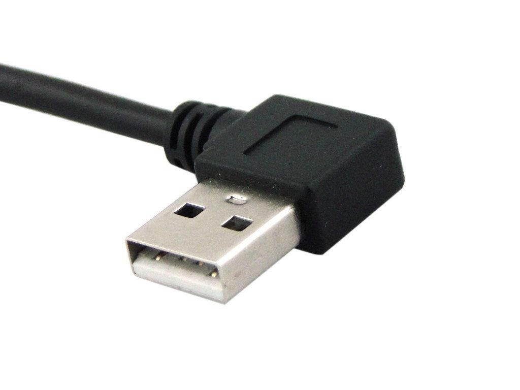Right Angled 90 Degree USB 2.0 Male to Female Extension Data Cable 0.2m