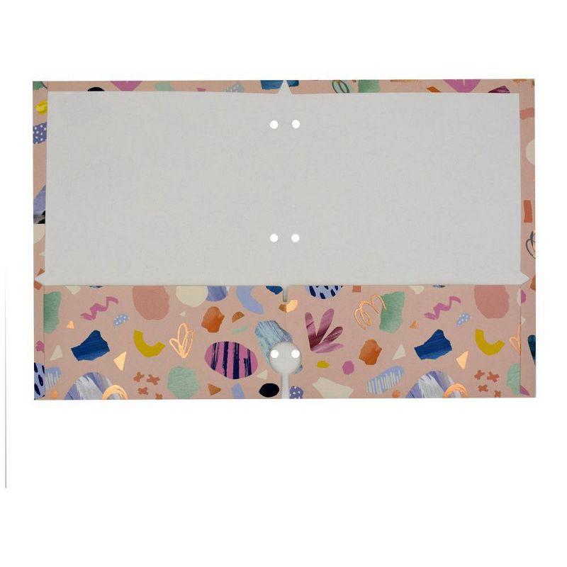 Terrazzo 2 Pocket Paper Folder Pink - Greenroom