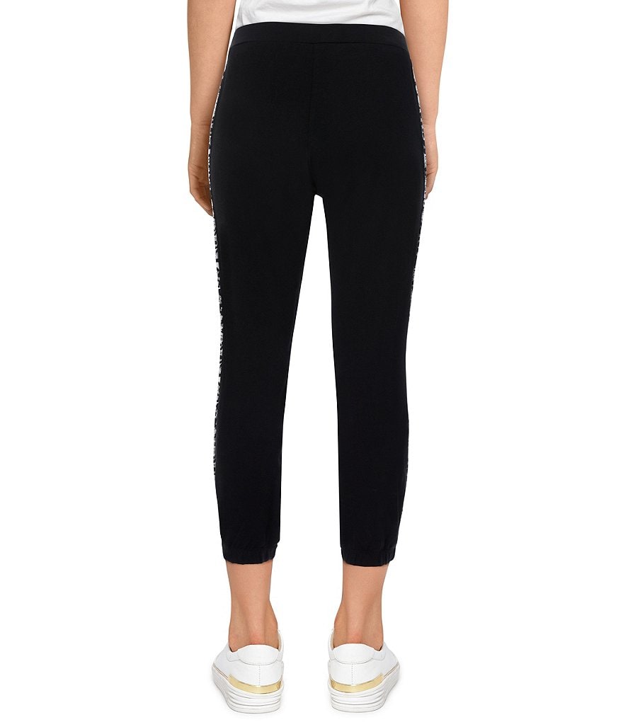 Ruby Rd. Petite Size Leopard Side Seam Trim Pull-On French Terry Pants