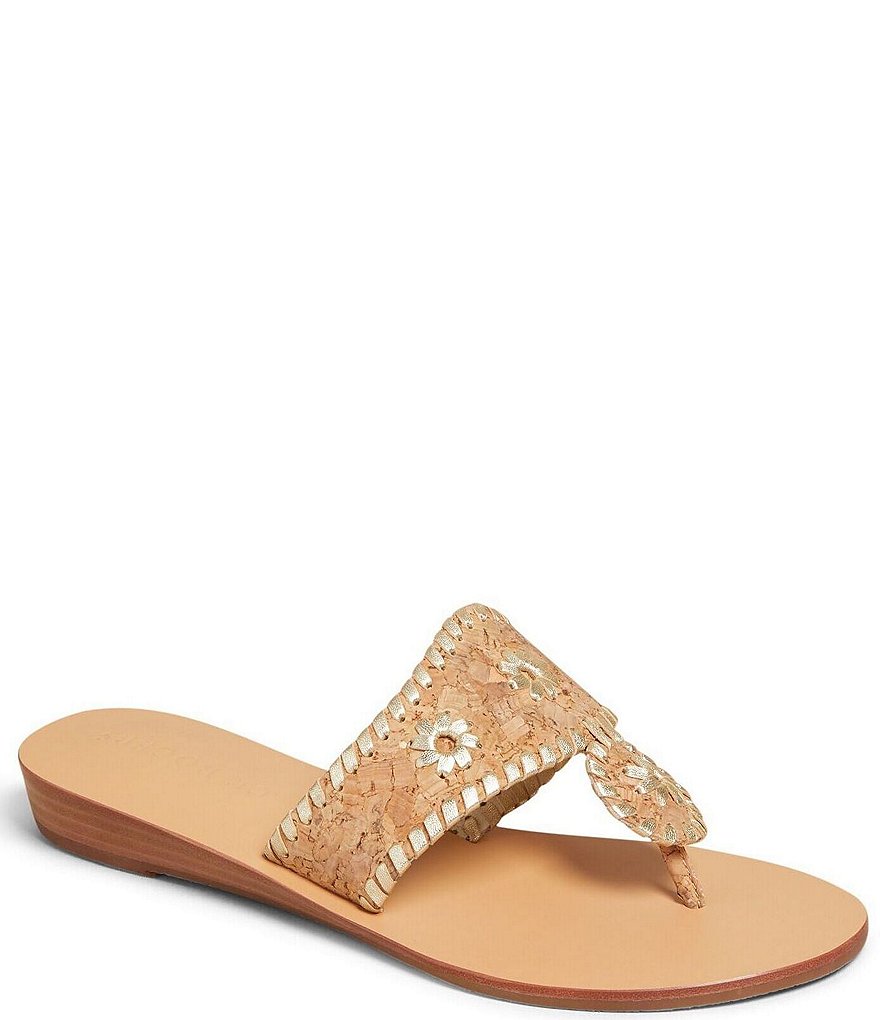 Jack Rogers Jacks Demi Wedge Cork Thong Sandals
