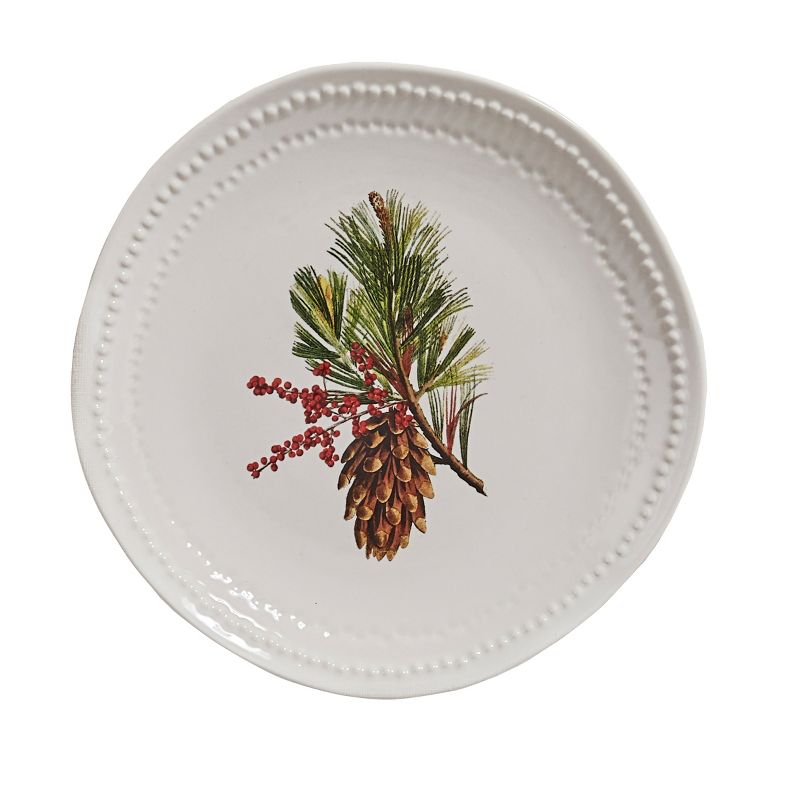 Split P Pinecone Plate Set - White